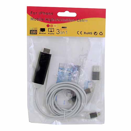 Переходник TYPE-C/V8/IP5-HDMI 3М LD-6M