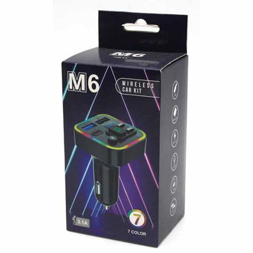 MP3 модулятор авто AQ-M6 с экраном 2 USB 3,1А с подсветкой