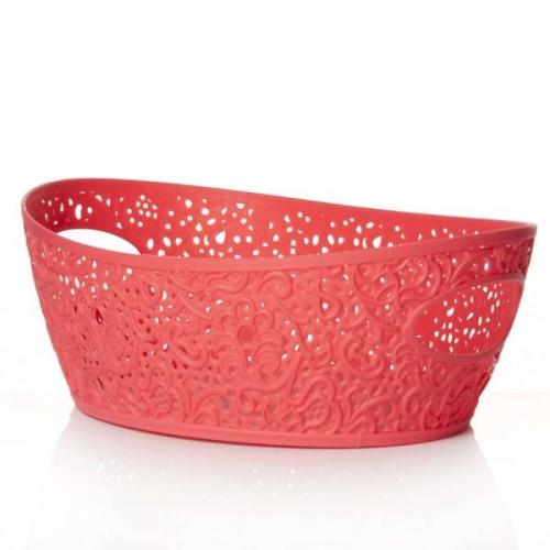 корзина Кружево 2,5л (коралловый/чайная роза) М2378ВС
