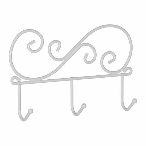 Вешалка настенная КРУЖЕВА 3 крючка белый BH275Б