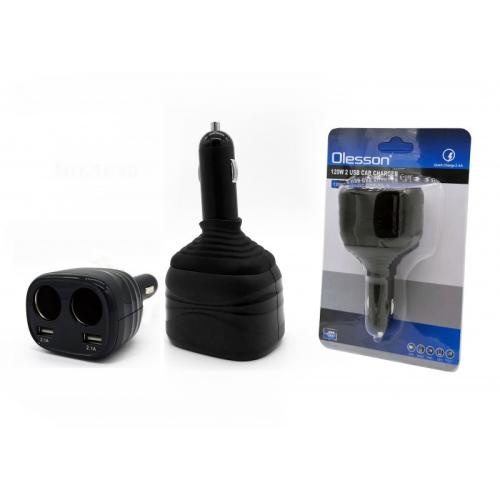 Разветв прикур Olesson 1650 (2 вых.+2USB) авто