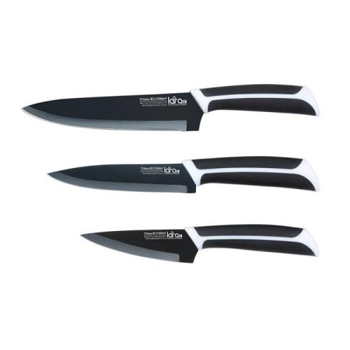ножи набор LARA LR05-29 3 предмета черное керамич покрытие Black Ceramic