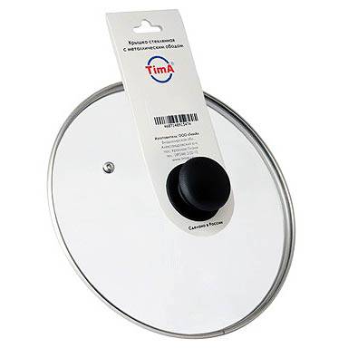 крышка d=28см стекл. низ. с мет. ободком 4728