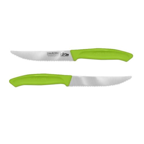 нож LARA LR05-47 Quttin для стейка 10,1см/4" зеленая ручка,сталь 8CR13Mov 1,3мм