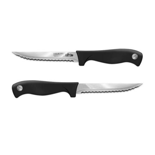 нож LARA LR05-49 для стейка 10,1см/4" черная ручка Soft Touch,сталь 8CR13Mov 1,2мм