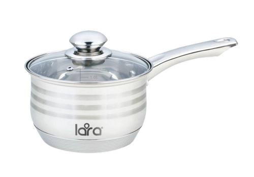 Сотейник LARA Sonata LR03-11 16х10,5см 2,1л 7-ступ дно, комбо-полировка