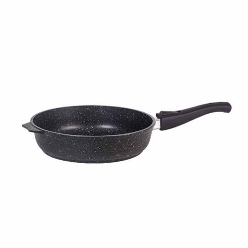 Сковорода Мечта Гранит Black 28см C028802 стекл.крышка,съемн.ручка 69756