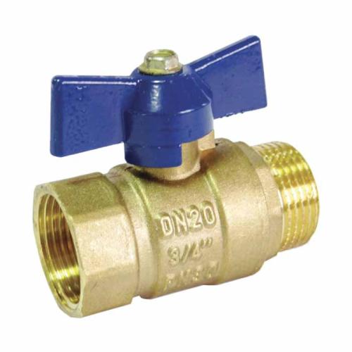 Кран шаровый RM-L латунь 1/2" бабочка гайка-штуцер 48681