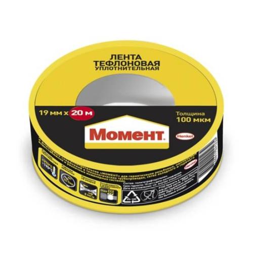 Лента ФУМ Момент 19мм*20м тефлоновая уплотнительная 53845
