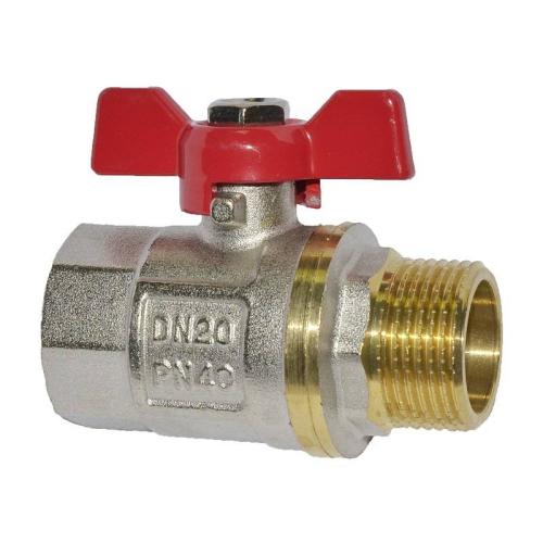 Кран шаровый PN40 3/4" В/Н бабочка
