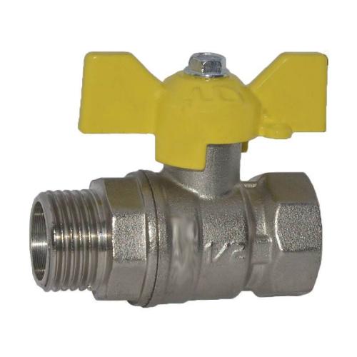 Кран шаровый PN40 1/2" В/Н газовый,бабочка