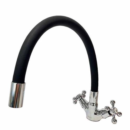Смеситель для кухни DORON DC 1712BLACK-N 1/2 керамика, гибкий силикон.излив 016304
