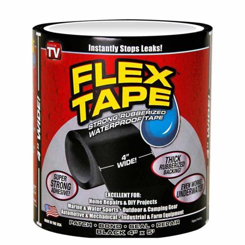 Лента гидроизоляционная FLEX TAPE для ремонта труб 10см*1,5м black
