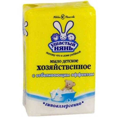 мыло Ушастый нянь хозяйственное с отбеливанием 180г