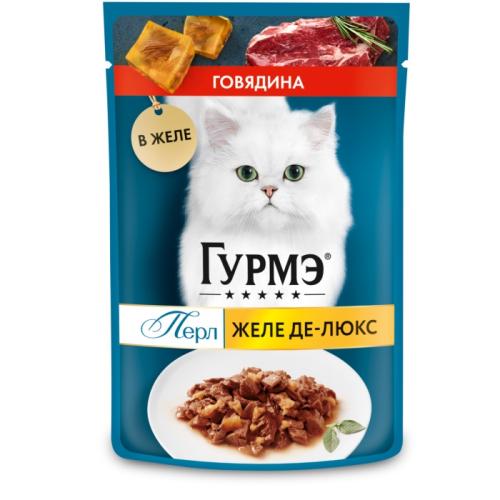 влажн.корм для кошек GOURMET ПЕРЛ Говядина в соусе де-Люкс 75г 12486932
