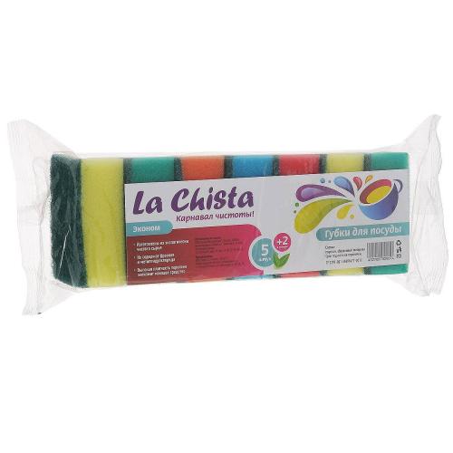губка для посуды LA CHISTA Эконом 5+2шт 870087