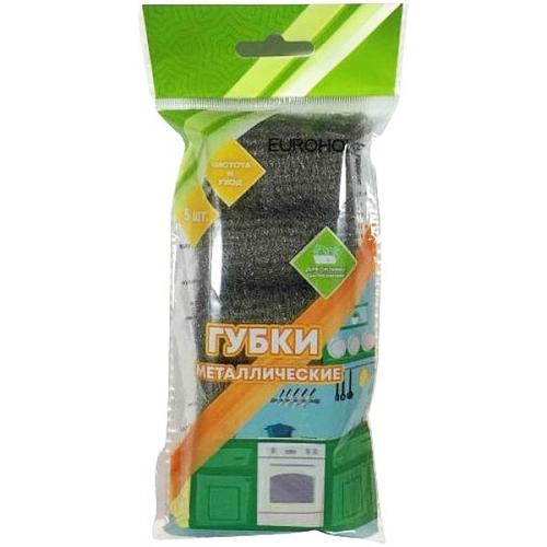 Губка металлическая 5шт, 14006