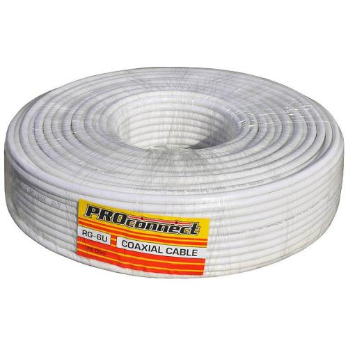 Кабель антенный RG-6U (75 Ом) PROCONNECT (20м) белый 01-2205-20