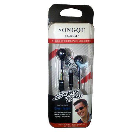Наушники SONG SQ 687MP красные штекер 2.5mm