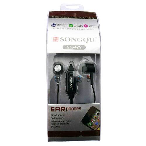 Наушники SONG SQ 47,48V штек 3.5mm, reg
