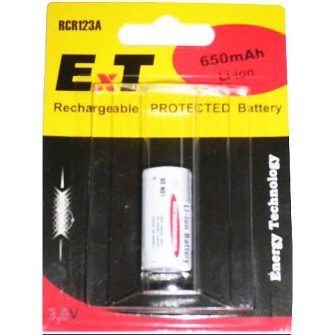 аккумулятор промышленный EXT RCR 123A (3.6V,650mAh,Li-Ion)