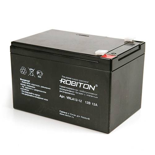 Аккумулятор свинцово-кислотный ROBITON VRLA 12-12 12V 12Ah