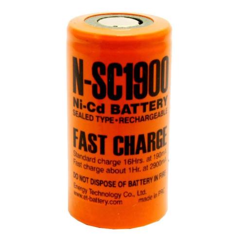аккумулятор промышл. ET N-SC1900 23.0*43.0 1900mAh Ni-CD повыш. токоотдача