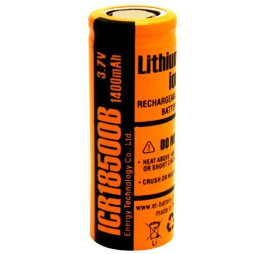 аккумулятор промышленный ET ICR 18500B (18*50мм 1400mAh,Li-Ion)