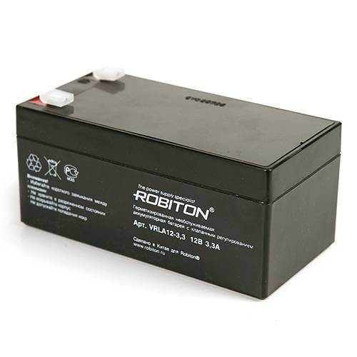 Аккумулятор свинцово-кислотный ROBITON VRLA 12-3,3 12V 3,3Ah