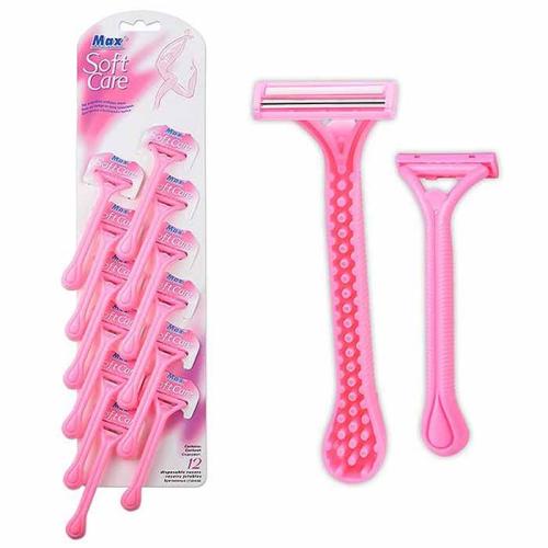 станок бритвенный одноразовый Soft Care, розовый, 12шт на блистере