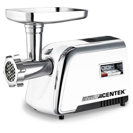 Мясорубка CENTEK CT-1602 2000Вт, реверс, 2 диска, стальной нож,