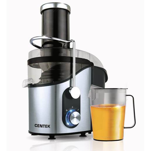 Соковыжималка CENTEK CT-1212 1200Вт 2скор.+Pulse, стакан 1,1л, горлов.75мм