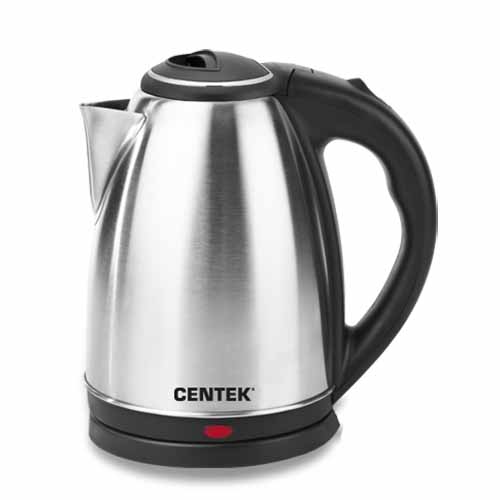 чайник CENTEK CT-1068 (2,0л) 2000Вт матовый,металл,хромир.вставка на крышке