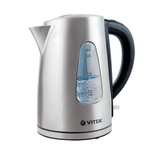 чайник VITEK-7007 1,7л, корпус металл, закрытая спираль