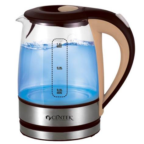 Чайник CENTEK CT-0047 (1,2л) 2200Вт корпус высокопрочное стекло