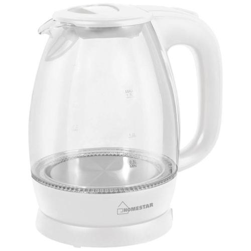 Чайник HOMESTAR HS-1012 1,7л стекло, пластик