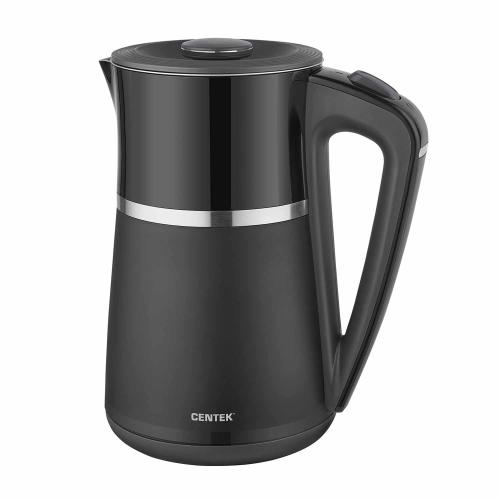 Чайник CENTEK CT-0028 (1,7л) 2200Вт двухслойный корпус, двойная стенка, сохр.тепла черный (black)