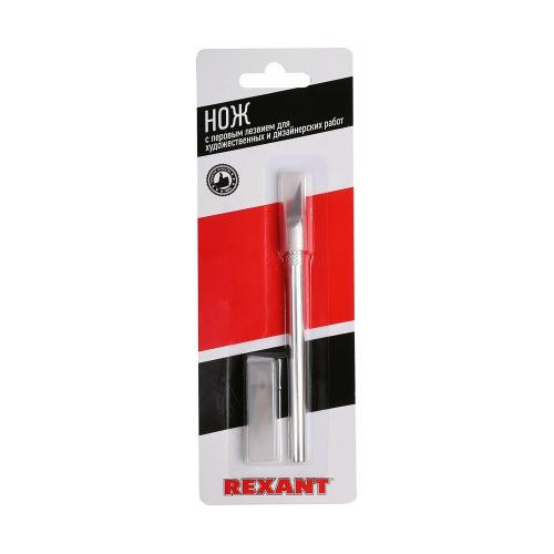 нож REXANT с перовым лезвием (5 запасных) 12-4910
