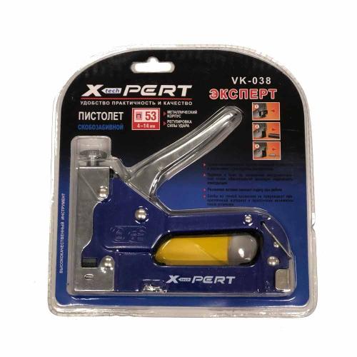 Степлер мебельный X-PERT VK-038/020/MS336, регулир.,метал.корпус,тип скобы 53, 4-14мм