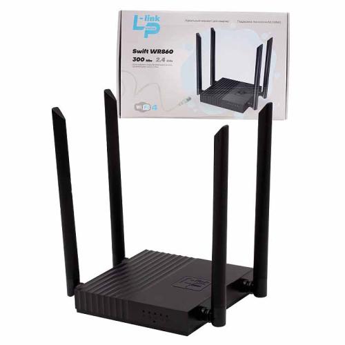 Роутер WiFi LP-LINK WR860 N300, 2,4ГГц, 4 порта LAN S1241