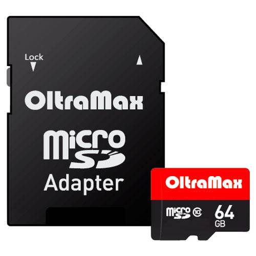 Память SD Micro 64Gb OltraMax + adapter SD класс 10