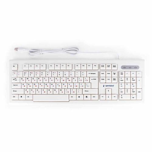 Клавиатура Gembird KB-8354U, белая/бежевая 1,45м USB