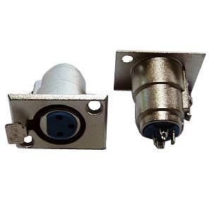 Гнездо CANON (XLR-3P)микрофонное корпусное позолоченное отг по 5шт. (6033)(4819)