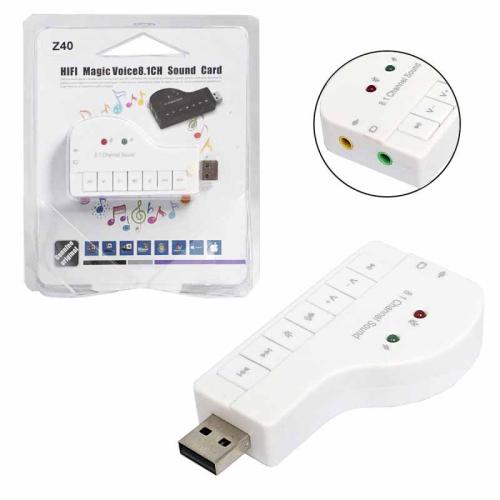 Адаптер аудио Z-40 USB 8.1 каналов с регулировкой